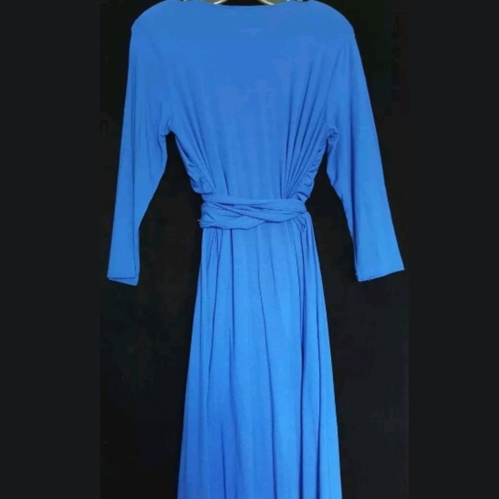 NEW Lauren Ralph  Lauren Cobalt Blue Jersey Dress - Picture 3 of 7